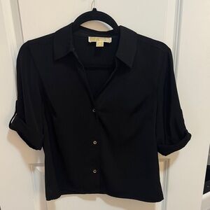 Michael Kors Black Button Down Shirt